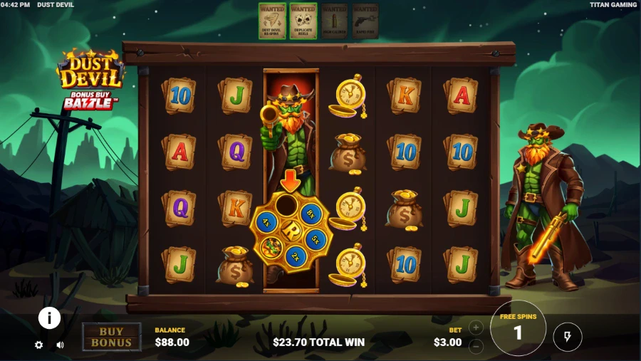 Dust Devil Slot Bonus Game