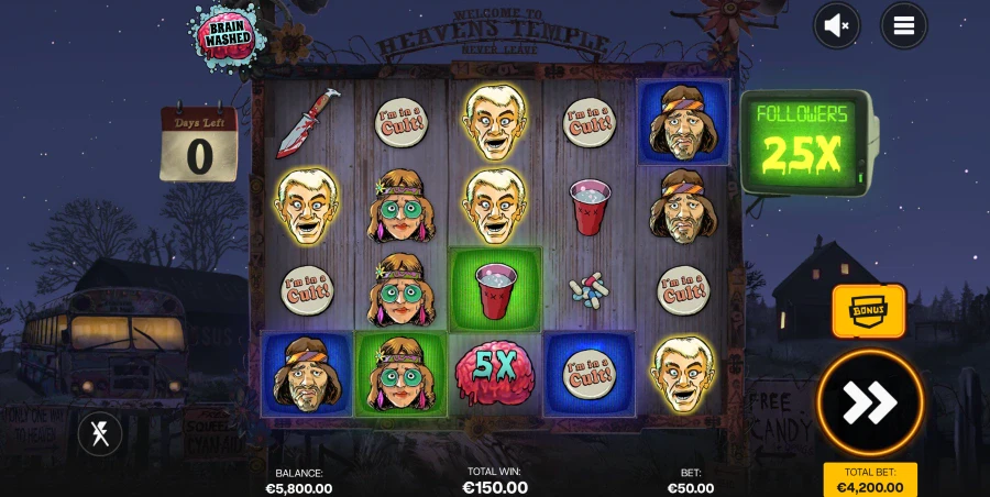 Screenshot of Brainwashed slot free spins