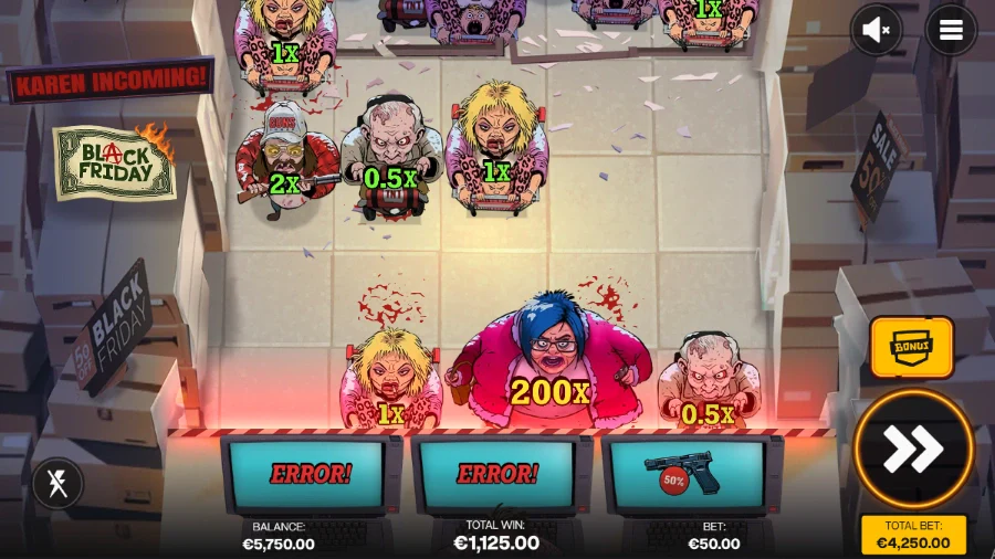 Screenshot of Black Friday slot free spins