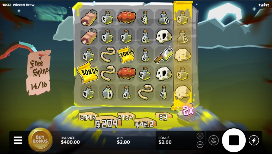 Screenshot of Wicked Brew slot