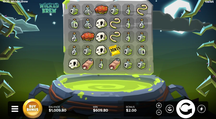 Screenshot of Wicked Brew slot free spins