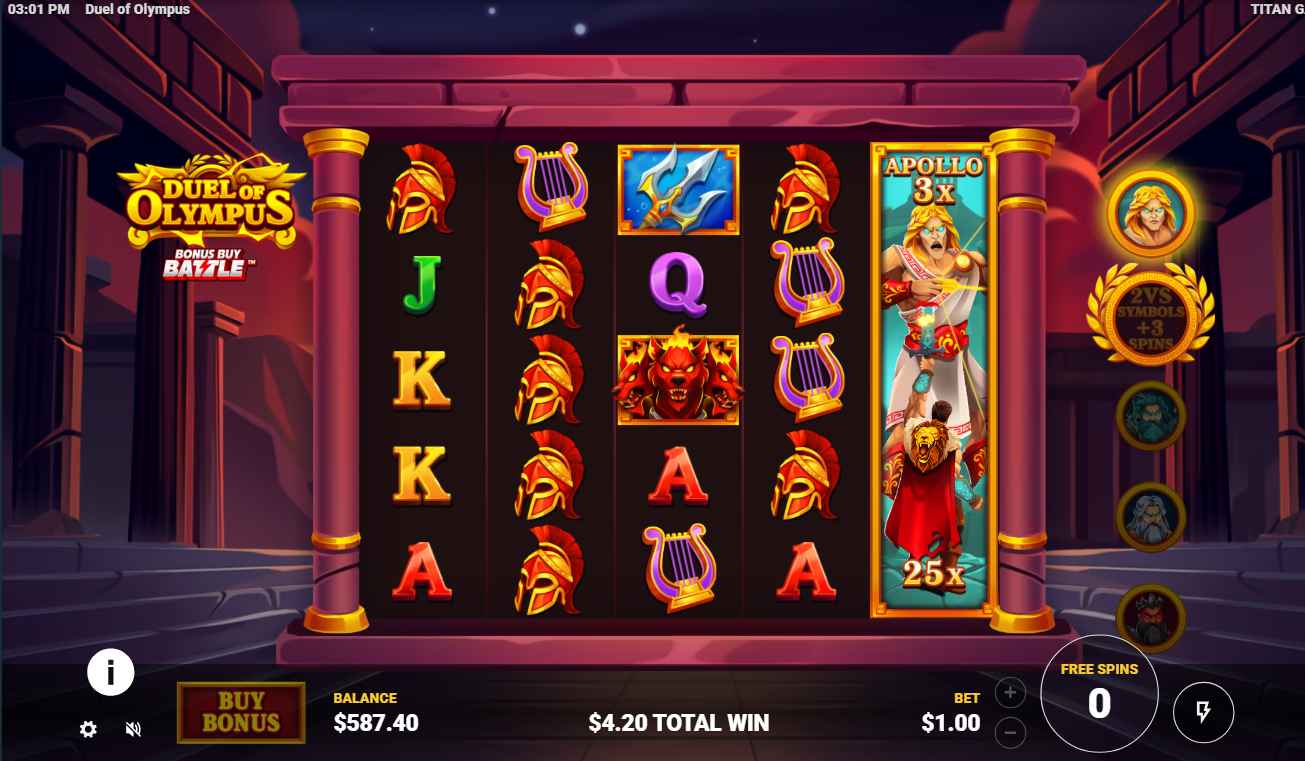 Duel of Olympus bonus game