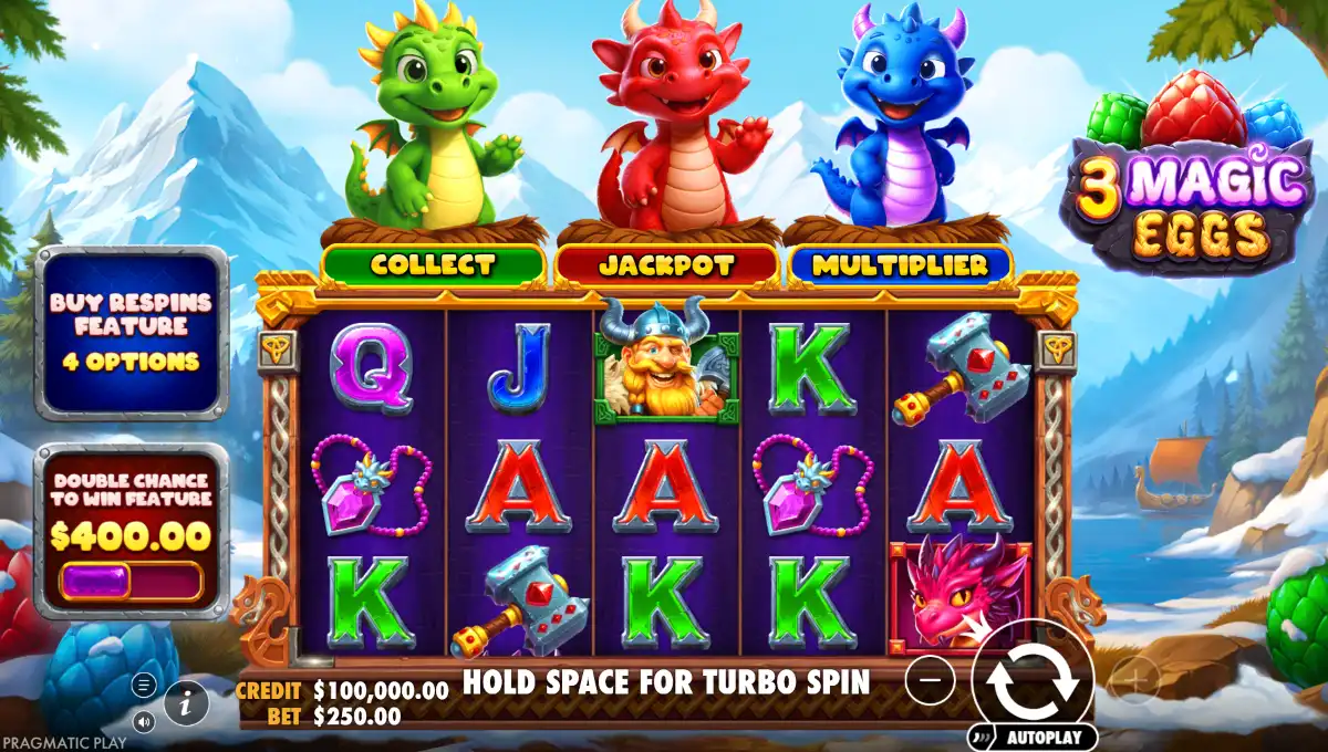 Screenshot of 3 Magic Eggs slot