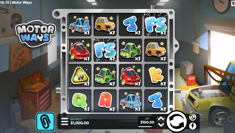 Screenshot of Motor Ways slot