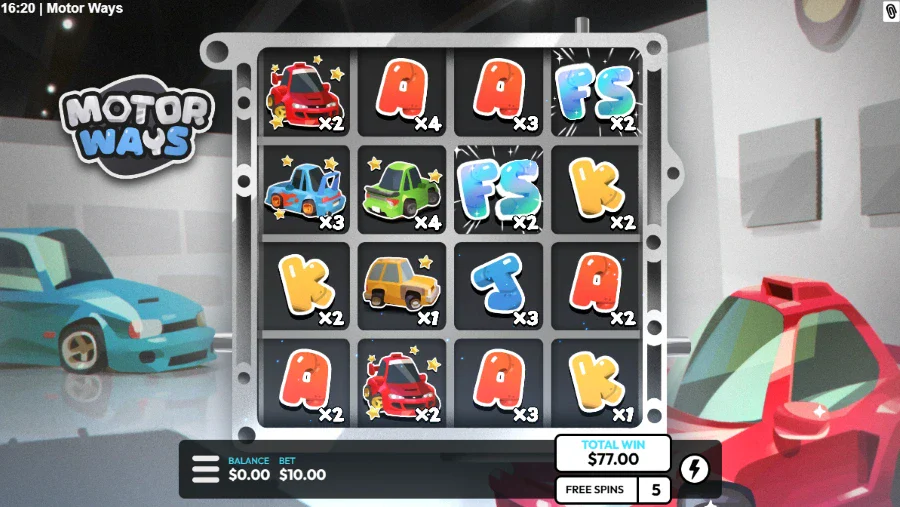 Screenshot of Motor Ways slot free spins