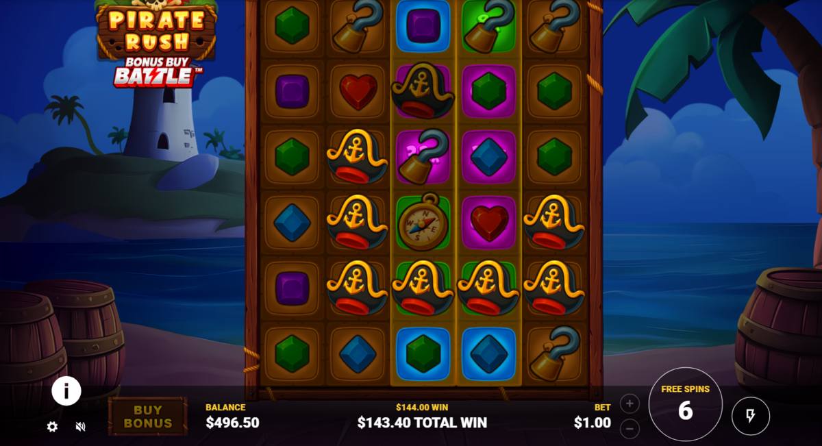 Pirate Rush bonus game