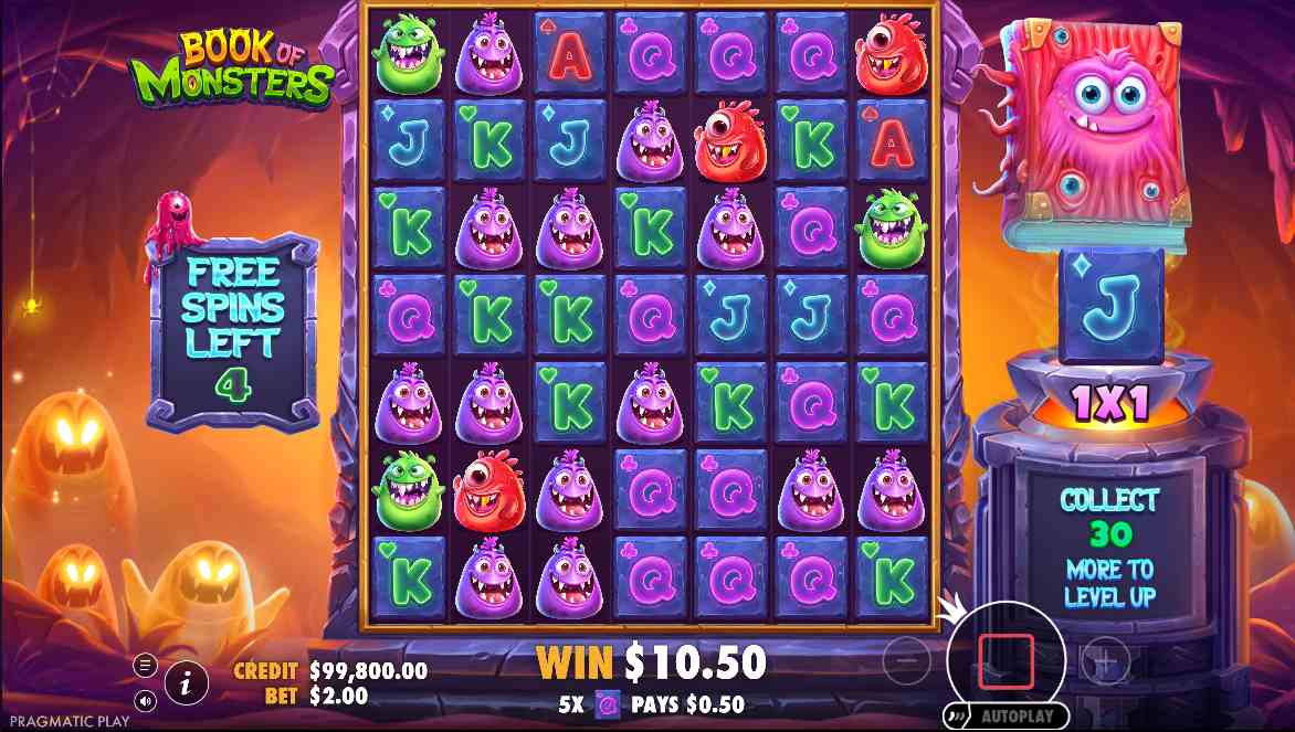 Book of Monsters bonus game