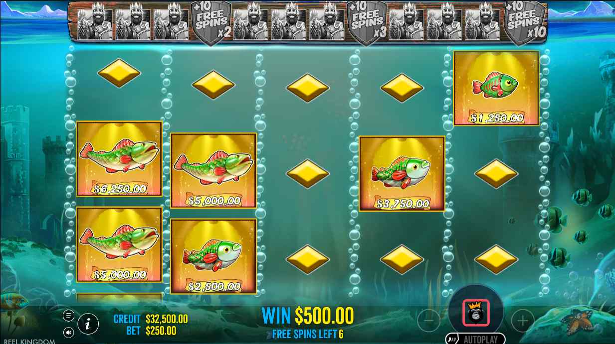 Big Bass & The Gold Ness Monster bonus game