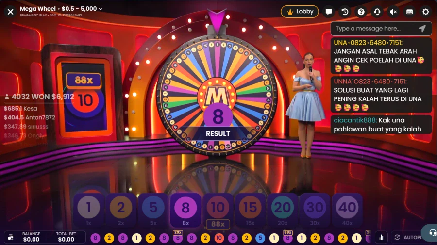 Mega Wheel Live Casino Game