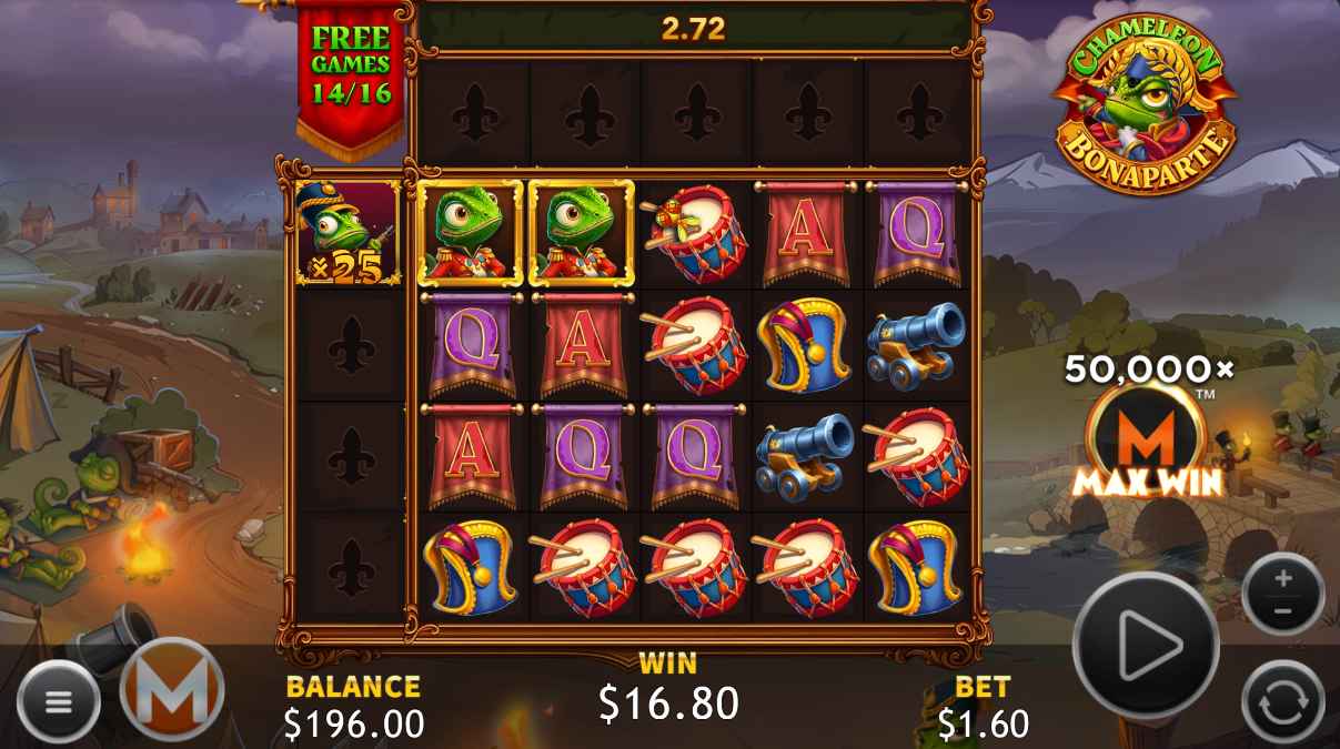 Chameleon Bonaparte bonus game