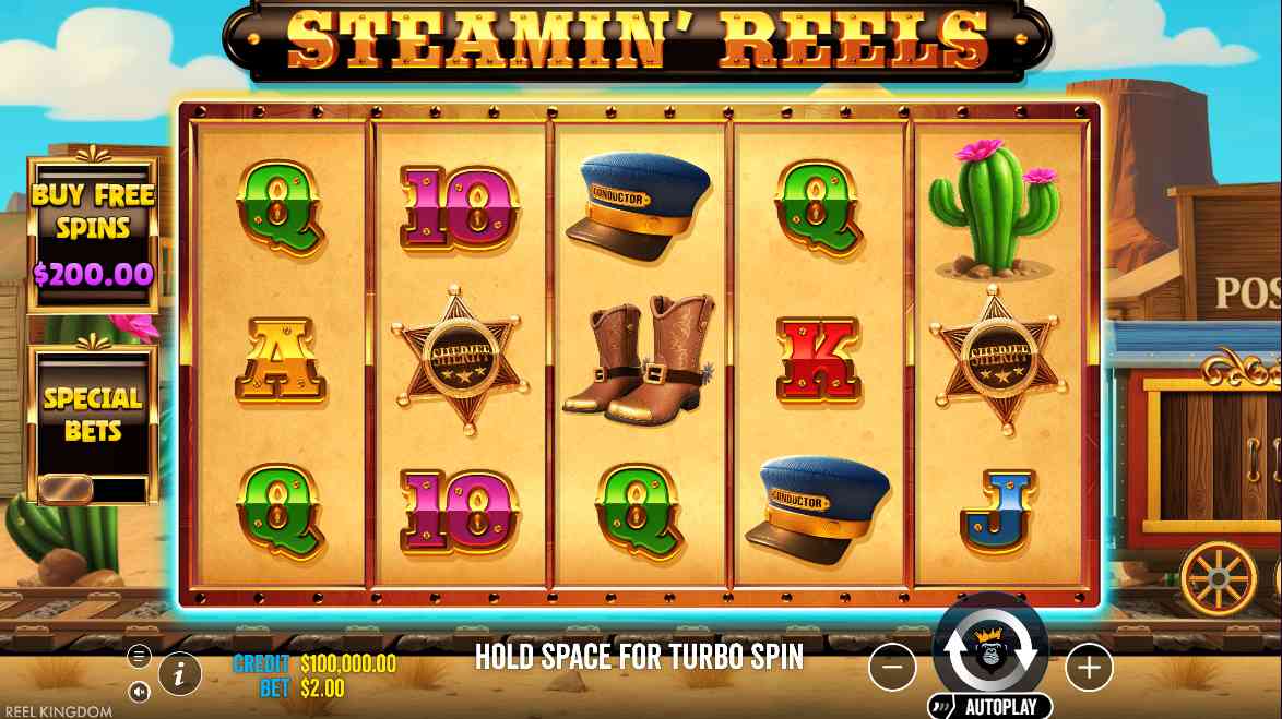 Steamin' Reels base game