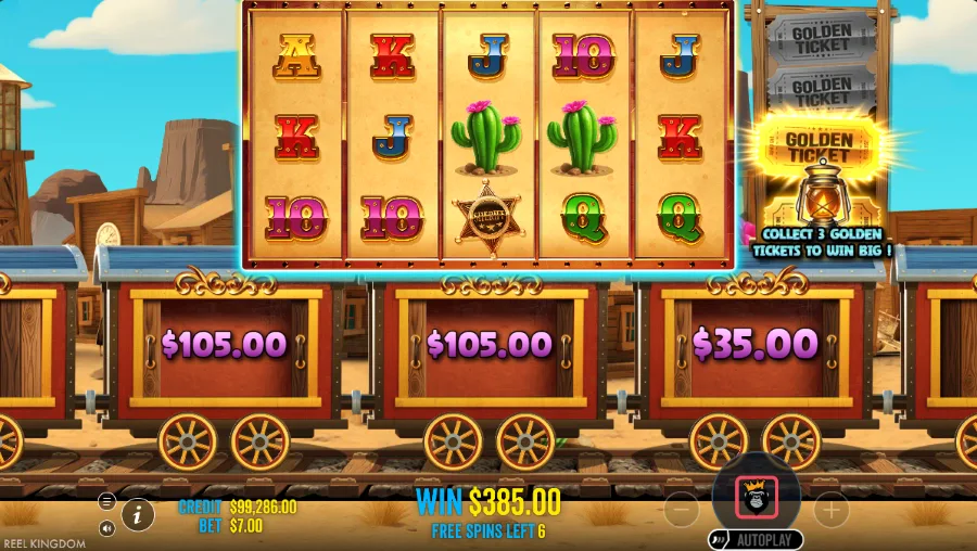 Steamin' Reels Slot Bonus Game
