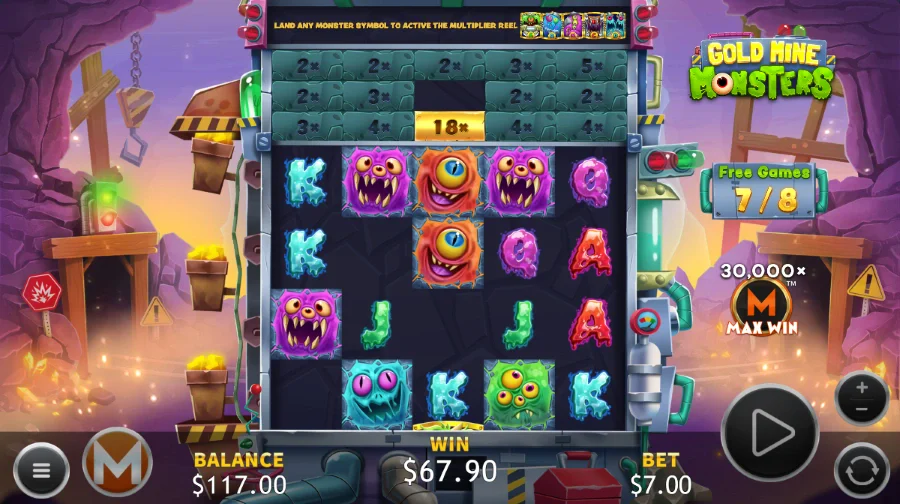 Gold Mine Monsters Slot Bonus Game