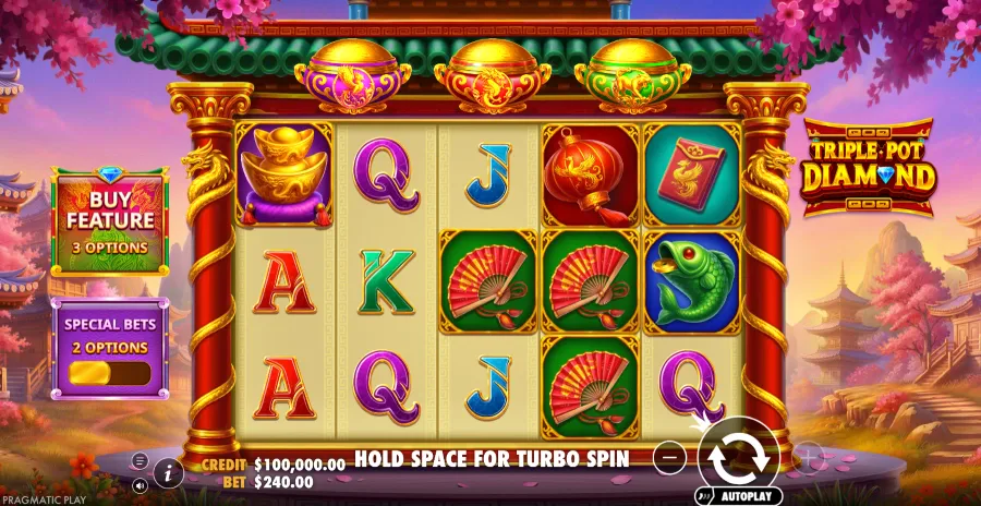Screenshot of Triple Pot Diamond slot
