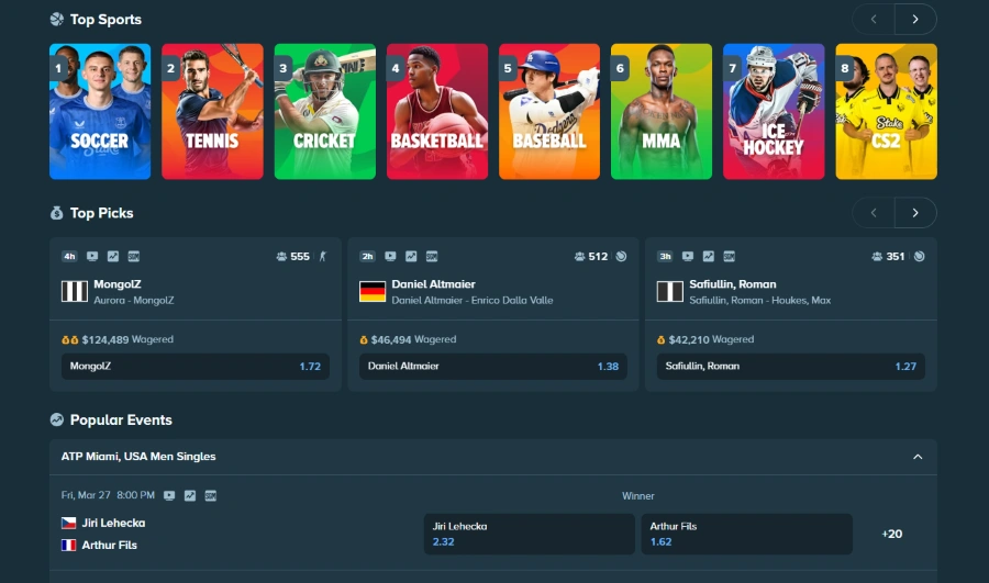 Sportsbetting on Stake Top Sports and Picks