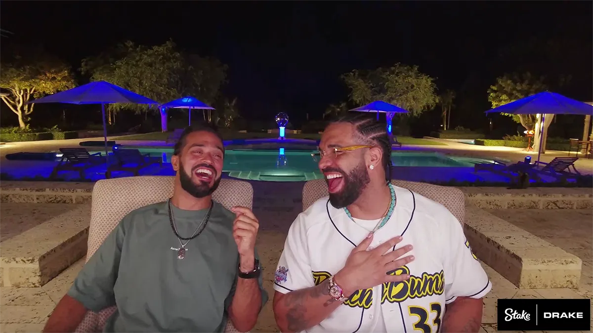 roshtein and drake playing slots and joking