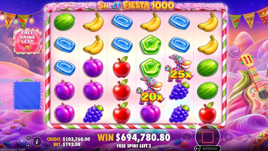 Screenshot of Sweet Fiesta Enchanted RTP 1000 free spins