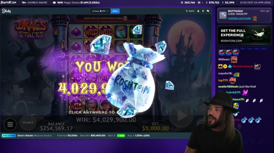 Roshteins $4 Million Hit on Drac's Stacks