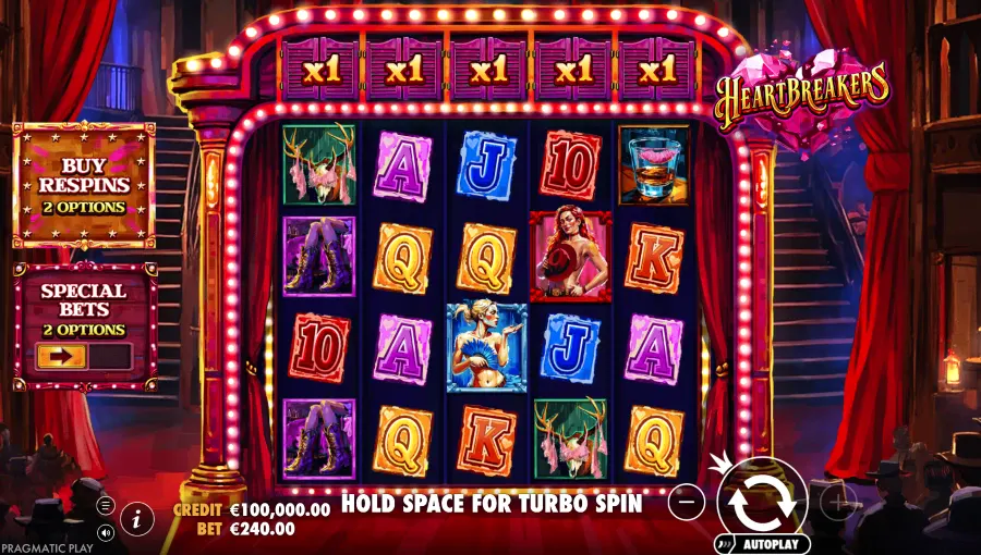 Screenshot of Heartbreakers slot