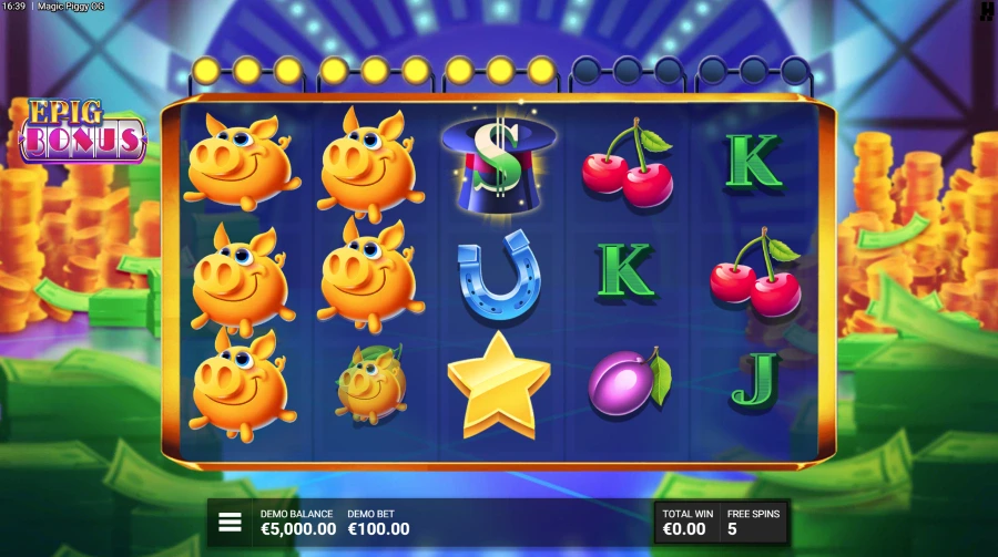 Screenshot of Magic Piggy OG free spins