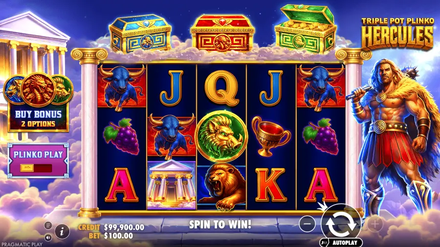 Screenshot of Triple Pot Plinko Hercules slot