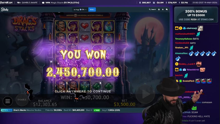 Drac's Stacks $2.5 million win