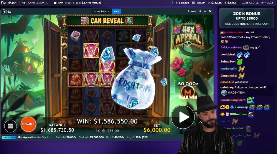 Hex Appeal Rosh stream