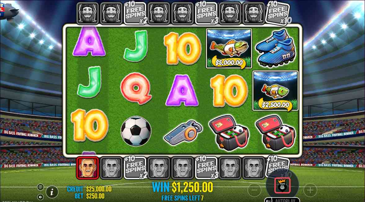 big bass football bonanza bonus game