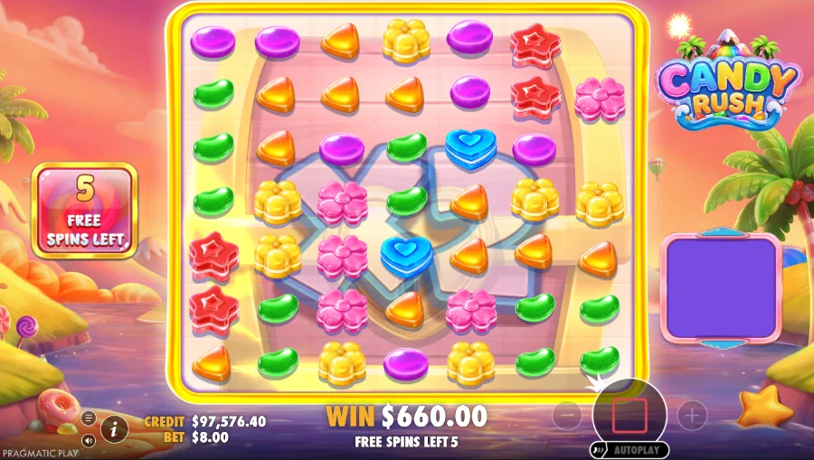 Candy Rush Slot Bonus Game