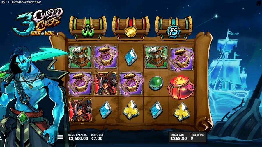 3 Cursed Chests Bonus Game