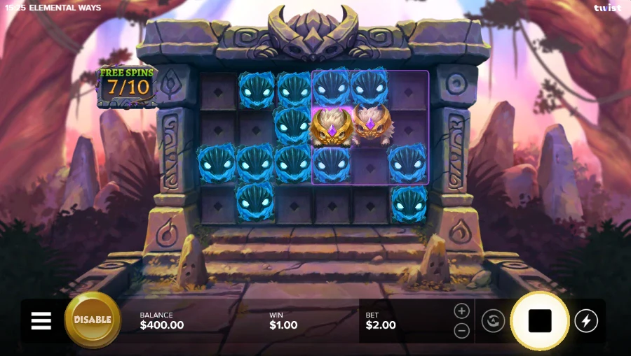 Screenshot of Elemental Ways slot free spins