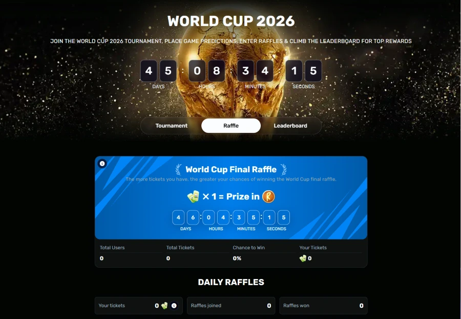 World Cup 2026 Page on Roshtein.com