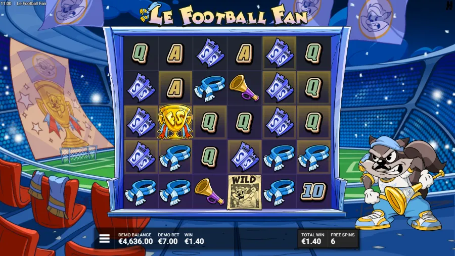 Le Football Fan Slot Base Game