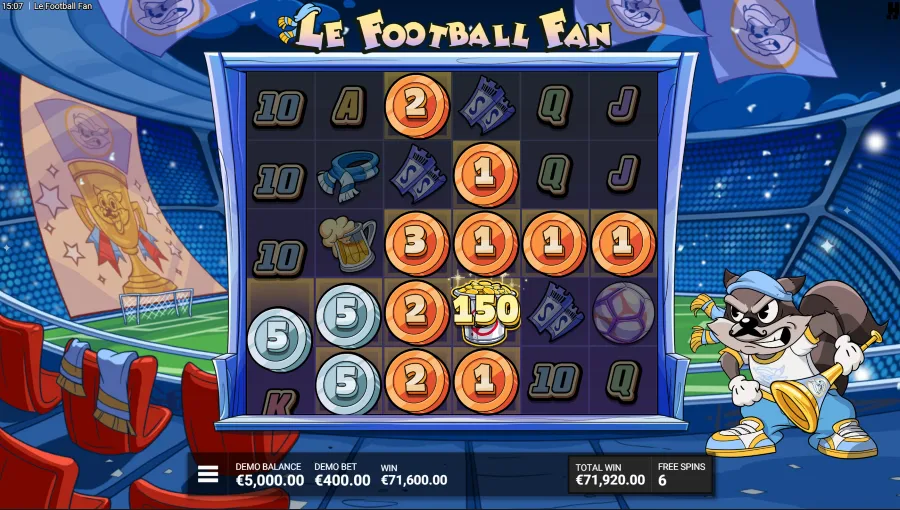 Le Football fan slot screenshot