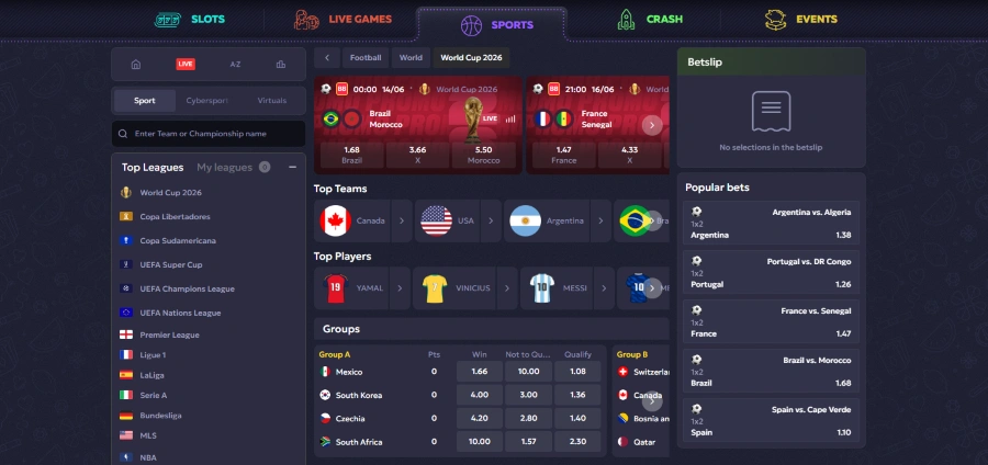 World Cup 2026 on Vavada