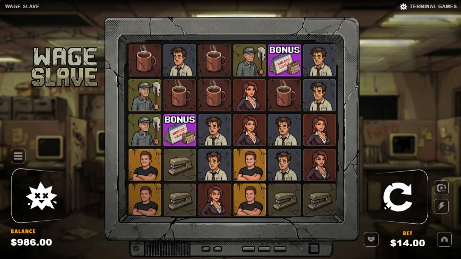Wage Slave Slot Base Game