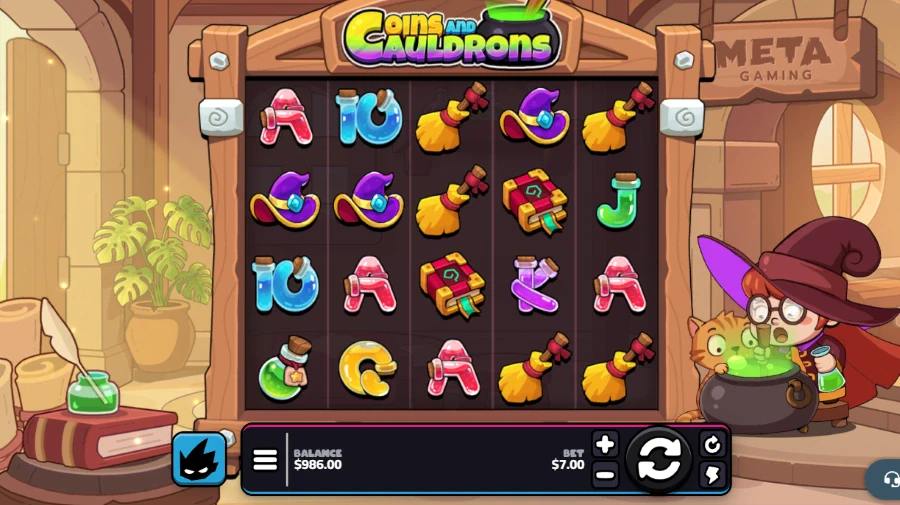 Coins and Cauldrons Slot Base Game