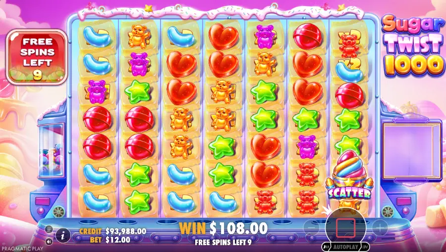 Sugar Twist 1000 Enhanced RTP Slot Bonus Game