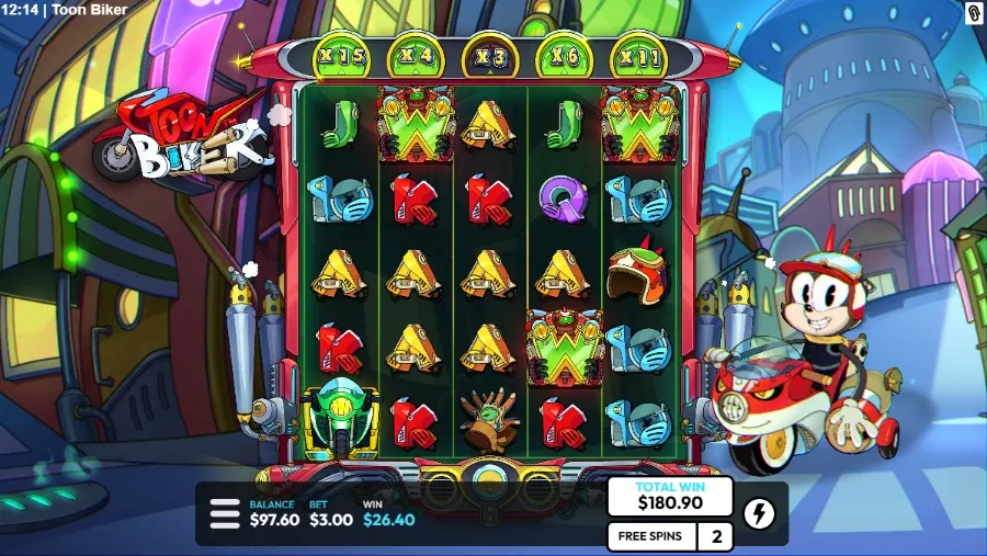 Toon Biker Slot Bonus Game