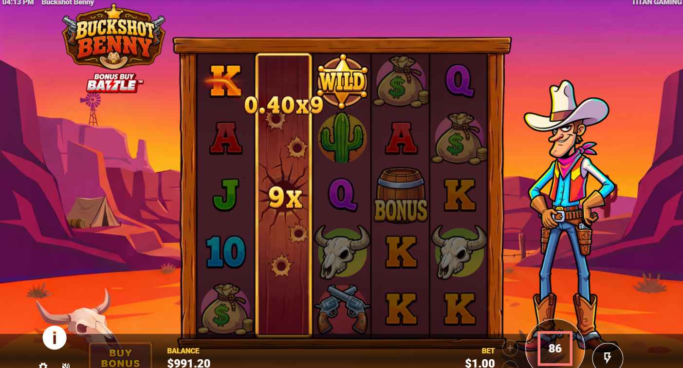 Buckshot Benny bonus game