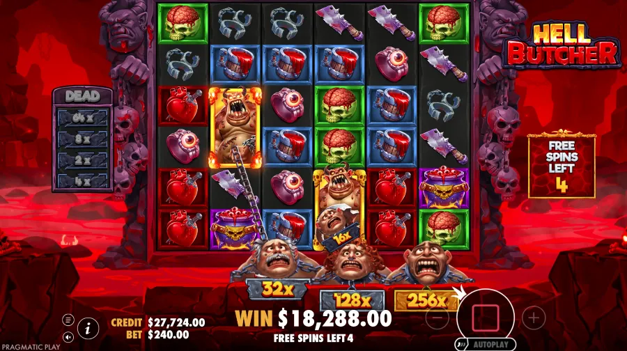 Screenshot of Hell Butcher slot free spins
