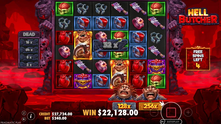Screenshot of Hell Butcher slot free spins