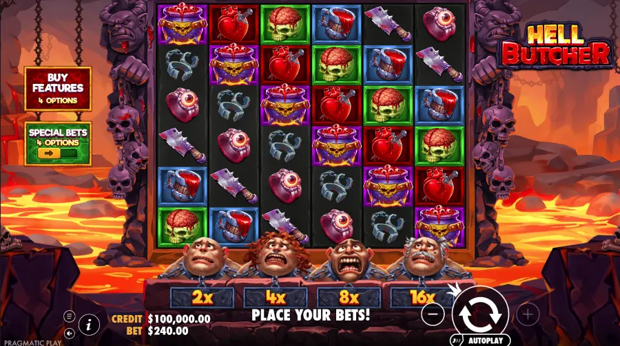 Screenshot of Hell Butcher slot