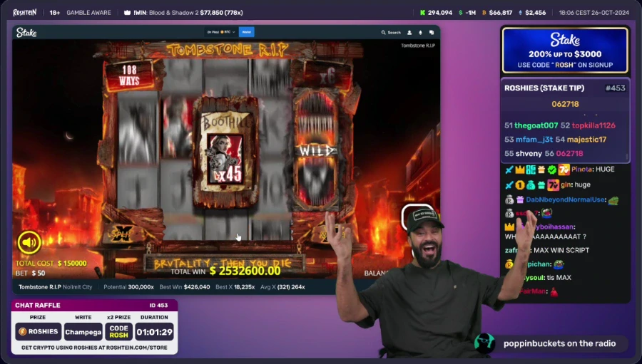 Rosh Scoring $2.5 Million on Tombstone RIP
