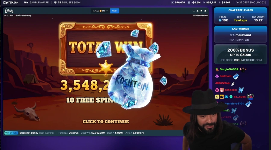 Roshtein's $3.5 Million Hit on Buckshot Benny