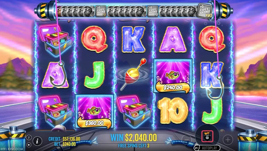Screenshot of Big Bass Blast slot free spins