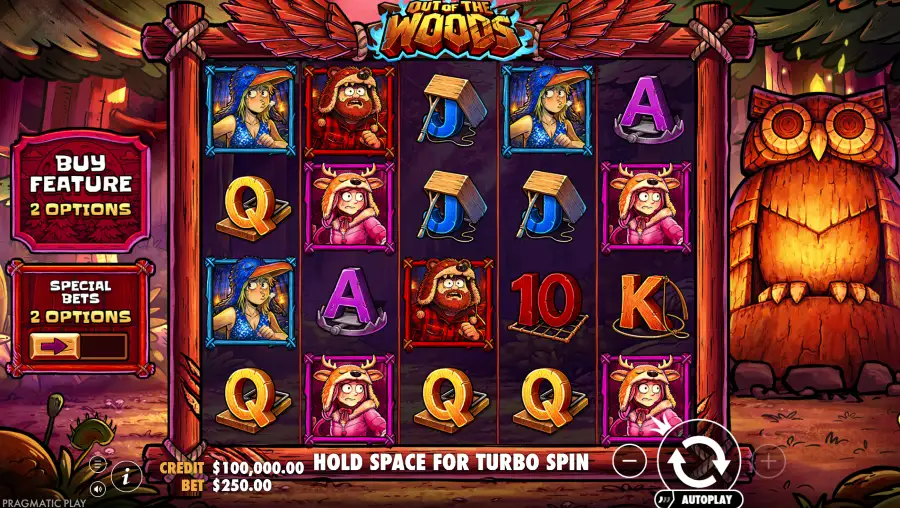 Screenshot of Out Of The Woods slot free spins round