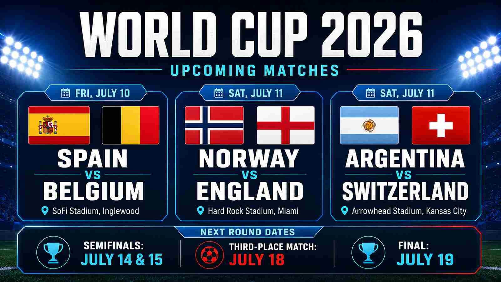 World Cup schedule