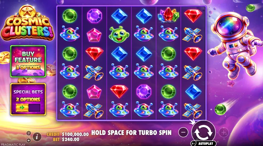 Screenshot of Cosmic Cluster slot