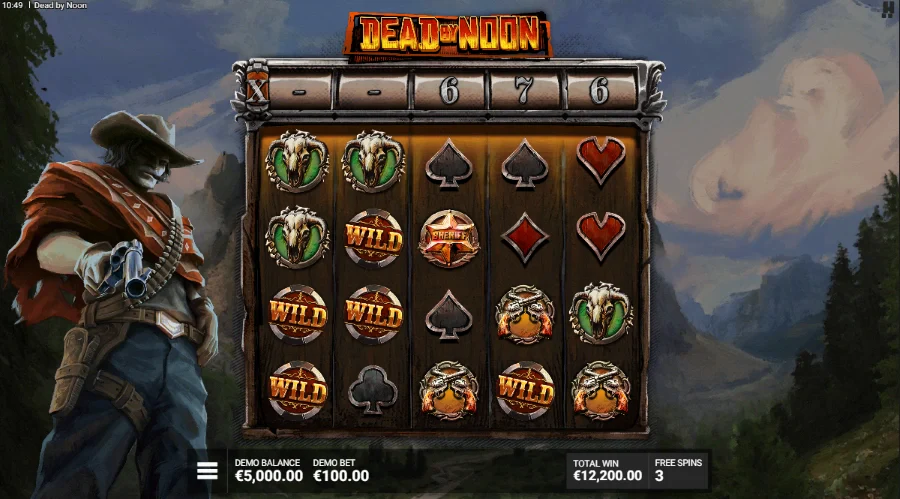 Screenshot of Dead by Noon free spins round